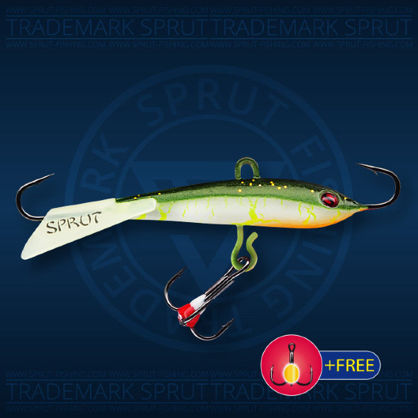 Балансир рыболовный для зимней рыбалки Sprut Tanpo №7 18г 65мм WOL-UV+тр. с ф/к