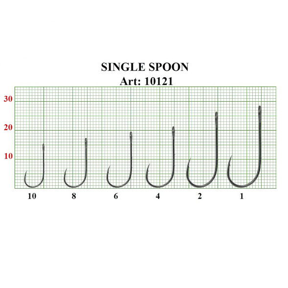 Крючок FISH SEASON Single spoon baitholder №10 BN 7шт 10121-10F