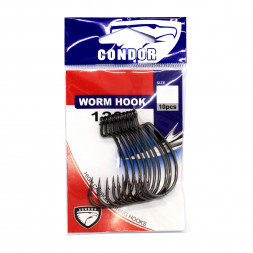 Крючок офсетный Condor WORM HOOK №6 BN 50 шт/упак