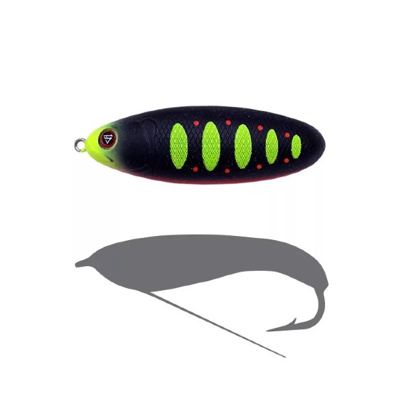 Блесна - незацепляйка SPRUT Bloody Woody Weedless Spoon 70S 15г/MBKLTR