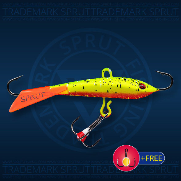 Балансир рыболовный для зимней рыбалки Sprut Tanpo №7 18г 65мм RLSPK+тр. с ф/к